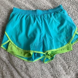 Champion Blue and Green Running Shorts